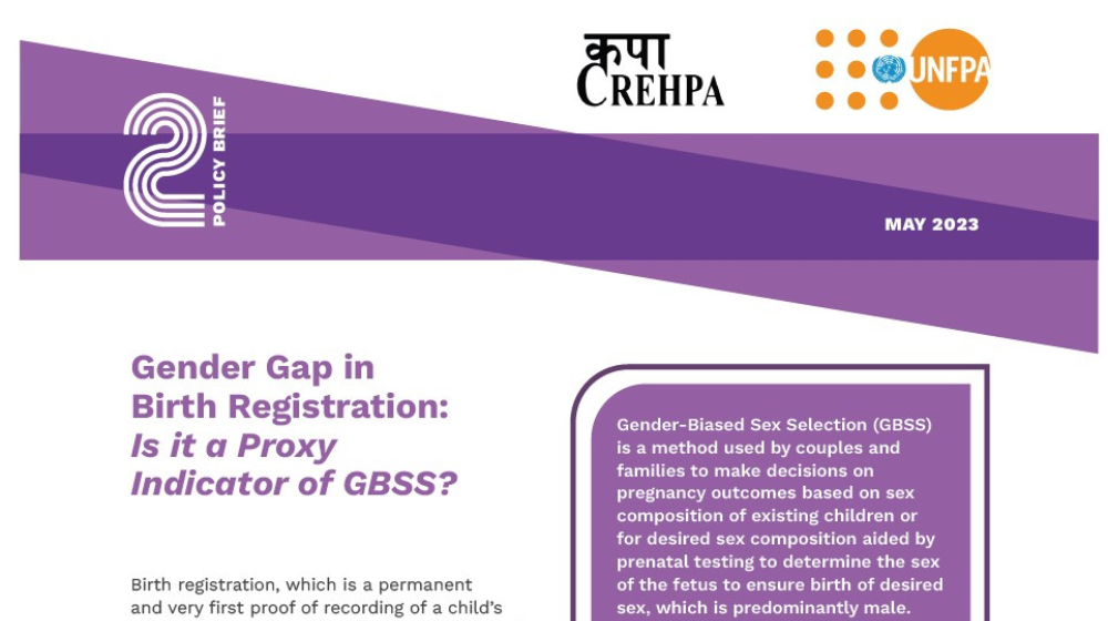 Policy Brief: Gender Gap in Birth Registration and the Practice of Gender- Biased Sex Selection