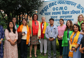 Picture depicts the Visiting Norwegian State Secretary at the Patan Hospital OCMC