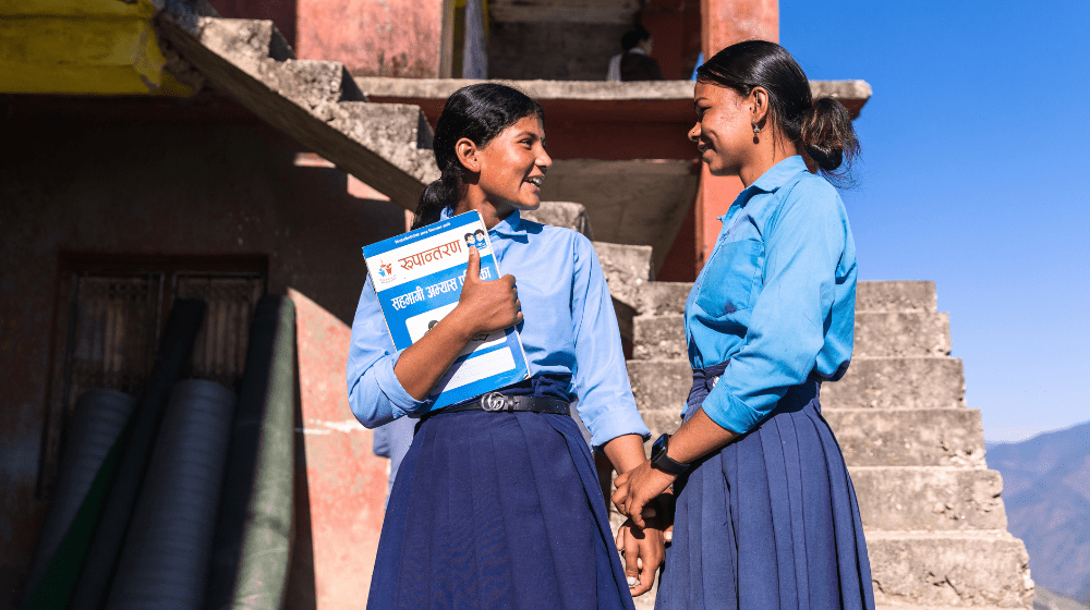 Picture shows young people at a Rupantaran session