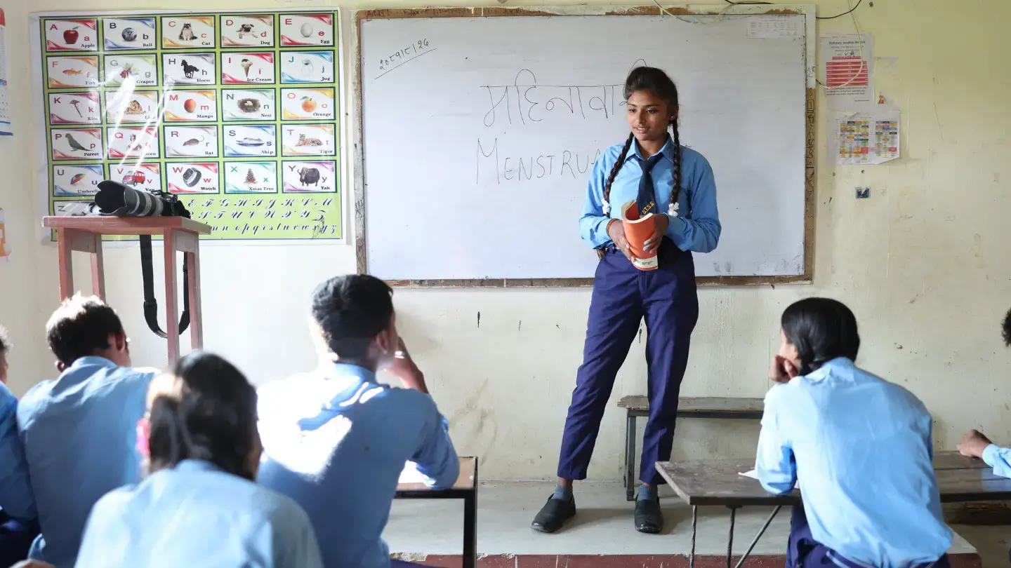 In a small village in Kapilvastu, a teenage girl is asking new questions