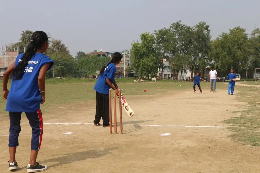 Girls bat and bowl against child marriage in Kapilvastu