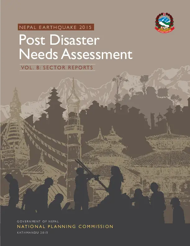 Post Disaster Needs Assessment 