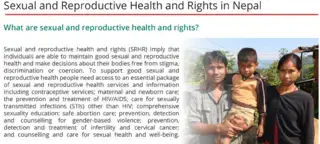 Fact Sheet: Sexual and Reproductive Health and Rights in Nepal