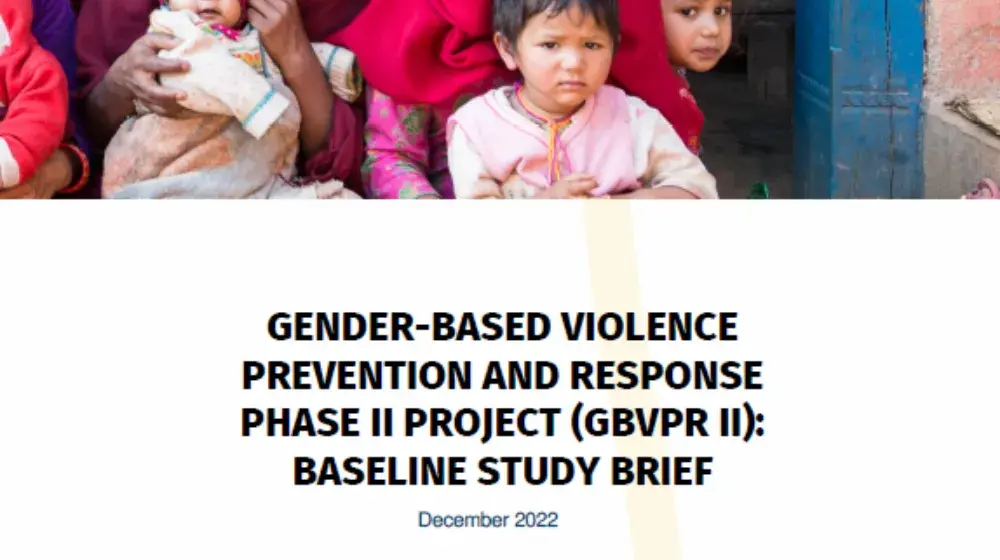 Gender-based Violence Prevention and Response - Baseline Study Brief