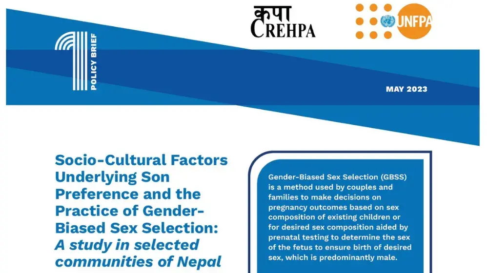 Policy Brief: Socio-Cultural Factors Underlying Son Preference and the Practice of Gender- Biased Sex Selection